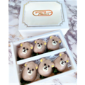 6pcs Rilakkuma Bear Chocolate Strawberries Gift Box